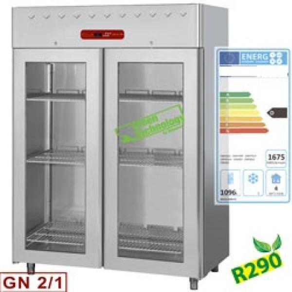 AD2N/H2G-R2 (25) Kühlschrank Umluft 1400 Liter, 2 Glastüren GN 2/1